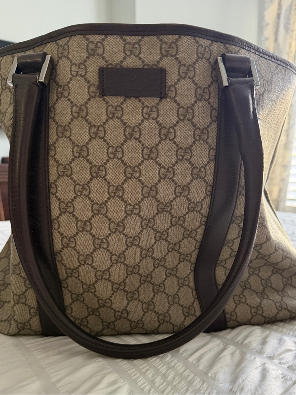 Gucci Brown and Beige GG Canvas Tote